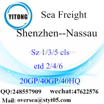 Flete mar del puerto de Shenzhen a Nassau